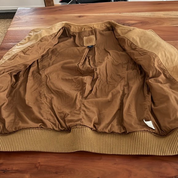 Gap Retro Look Soft Leather Jacket sz medium - Picture 10 of 14